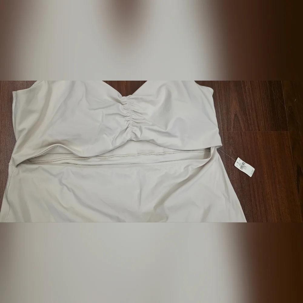 OFFLINE by Aerie Real Me XTRA Scoop Neck Ruched Dress NWT XXL - Picture 9 of 12